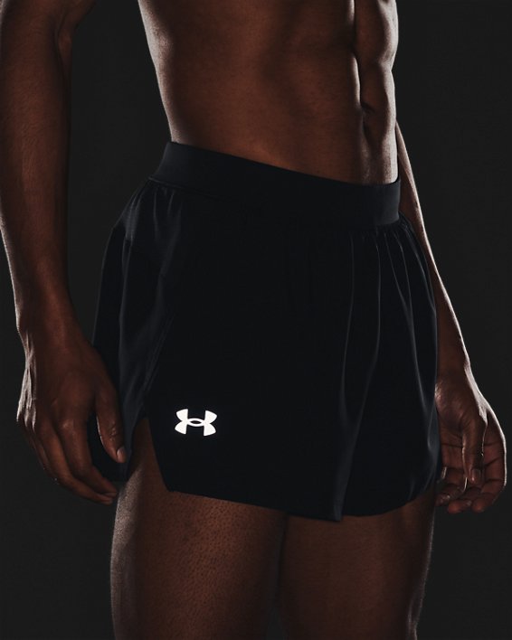 Men's UA Launch Run Split Shorts, Black, pdpMainDesktop image number 3